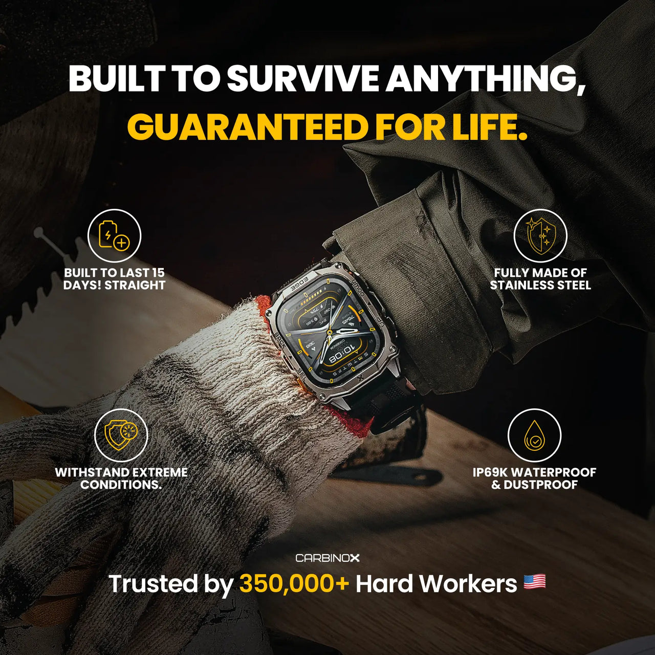 Carbinox Edge – Ultra Rugged Smarwatch